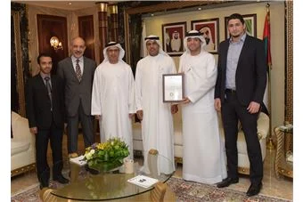 Ahmed Mahboob Musabih with the award