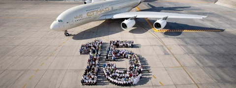 Etihad Commemorates Inaugural Flight of 2003