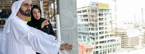 Sheikh Mohammed Inspects Expo 2020 Site
