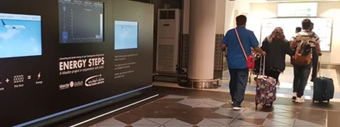 AUH First to Harvest Energy and Data from Passenger Footsteps
