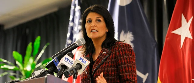 Former US ambassador to the UN, Niki Haley