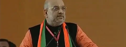 रामलीला मैदान में बीजेपी अध्यक्ष अमित शाह बीजेपी की राष्ट्रीय परिषद बैठक को संबोधित करते हुए 