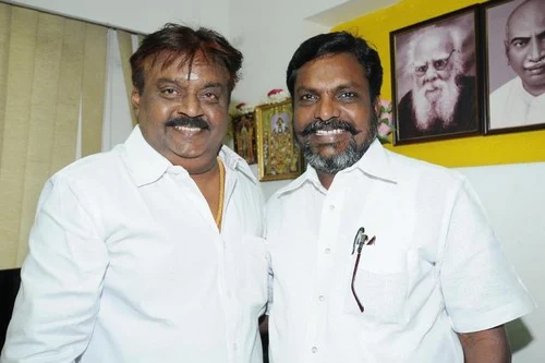 திருமாவளவன் - விஜயகாந்த் திடீர் சந்திப்பு: பின்னணி என்ன?