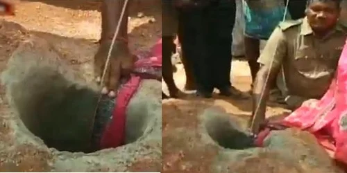 600 அடி குழியில் தவறி விழுந்த சிறுமியை மீட்க போராட்டம் (படங்கள்)