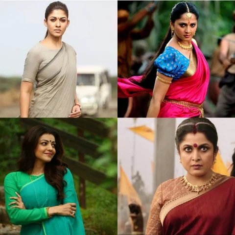 `பாகுபலி' தேவசேனா முதல் `அறம்' நயன்தாரா வரை... 2017-ன் கலக்கல் Solid Fashion புடவை ட்ரெண்ட்!
