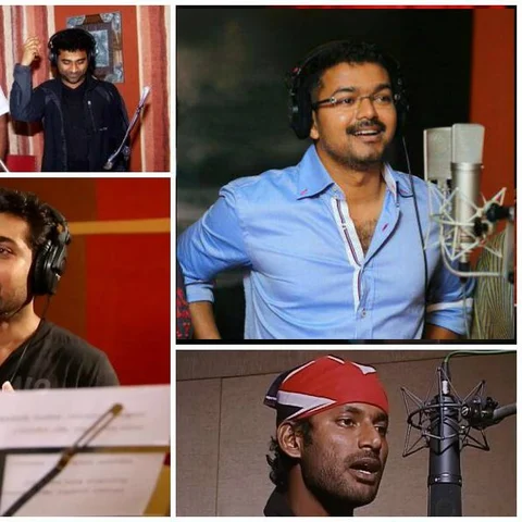 விஜய், விஷால் முதல் விஜய் சேதுபதி வரை..! நடிகர்கள் பாடிய முதல் பாடல் #HeroesAsSingers