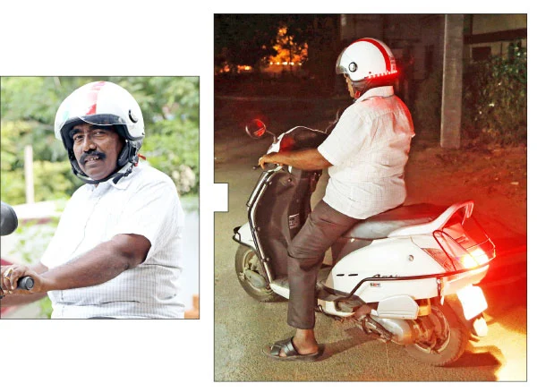 ஒளிரும் ஹெல்மெட் !