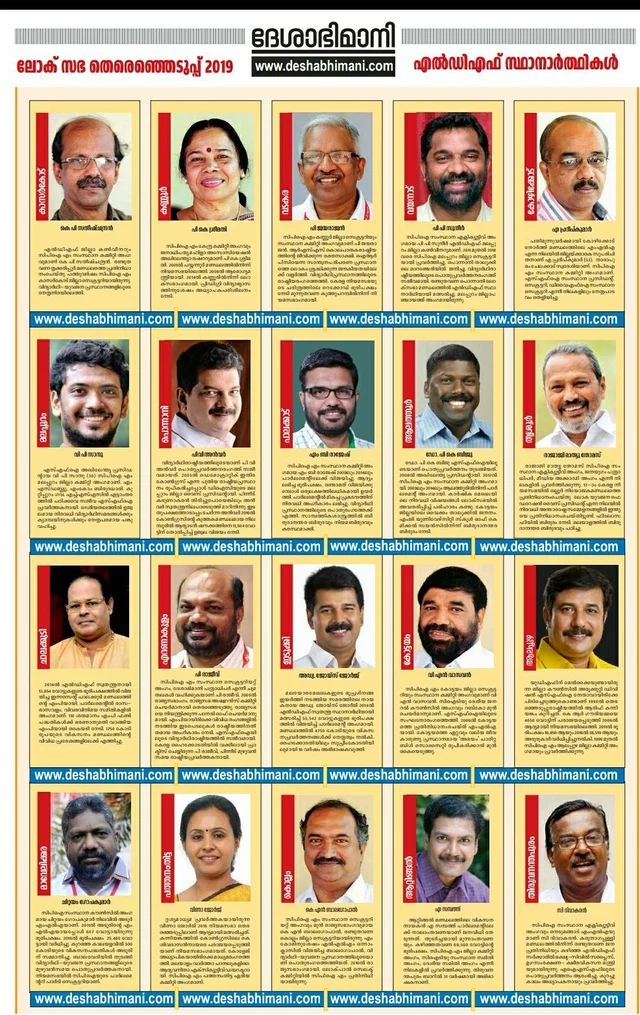 கேரள மாநிலத்தில் 20 தொகுதிகளிலும் வேட்பாளர்களை அறிவித்தது கம்யூனிஸ்ட் கூட்டணி!