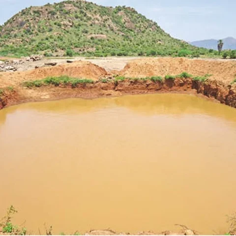 Conservation of rain water to turn dry land into a fertile land!