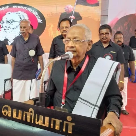 ``இதுபோன்ற கொத்தடிமை கூட்டத்தை இதுவரை தமிழகத்தில் பார்த்தது இல்லை” - கி.வீரமணி கடும் தாக்கு!