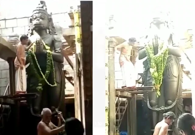 எட்டடி உயரத்தில் இருந்து தவறிவிழுந்த அர்ச்சகர் உயிரிழப்பு - நாமக்கல் ஆஞ்சநேயர் கோயிலில் நிகழ்ந்த சோகம்!