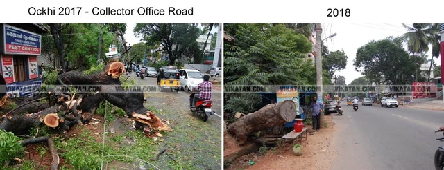 கன்னியாகுமரியில் ஒகி புயலால் ஏற்பட்ட பேரழிவு... ஓராண்டுக்குப் பின் `அன்றும் - இன்றும்' சிறப்புப் புகைப்படத் தொகுப்பு