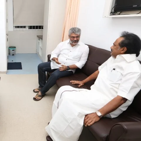 கருணாநிதி உடல்நிலை குறித்து நேரில் கேட்டறிந்த நடிகர் அஜித், கவுண்டமணி!