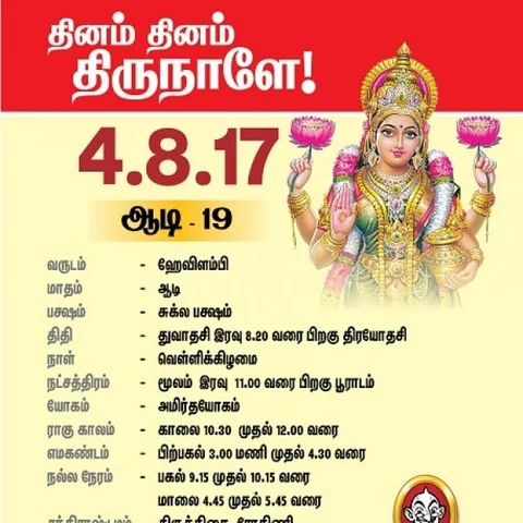 தினம் தினம் திருநாளே! - தினப் பலன்- ஆகஸ்ட் - 4
