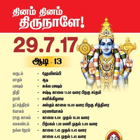 தினம் தினம் திருநாளே! - தினப்பலன்