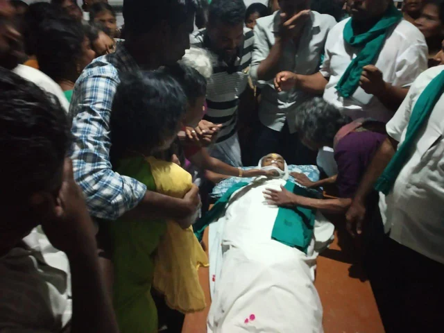 சொந்த ஊரில் `நெல்’ ஜெயராமனின் உடல்! - பொதுமக்கள் கண்ணீர் அஞ்சலி