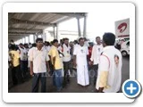 சென்னை வந்த ஆ.ராசாவுக்கு தொண்டர்களின் வரவேற்பு...