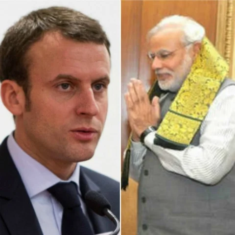 பிரான்ஸ் அதிபருக்கு ட்விட்டரில் மோடி வாழ்த்து!
