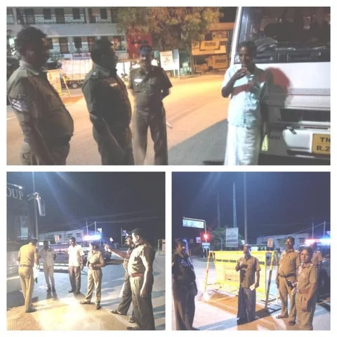 இரவு நேர விபத்துகளை தடுக்க வாகன ஓட்டுநர்களுக்கு தேநீர் தந்து களைப்பைப் போக்கும் காவல்துறை!
