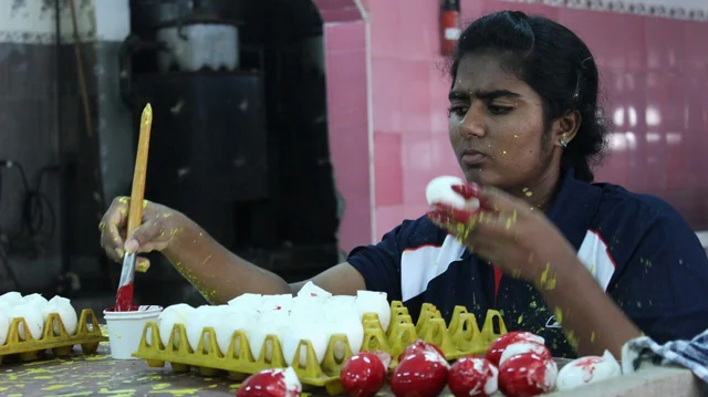 முட்டை ஓட்டில் பிரமாண்ட ஓவியம்... சத்யபாமா பல்கலைக்கழக மாணவி கின்னஸ் சாதனை..!