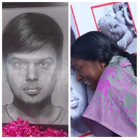 வரைந்தவனின் மரணத்துக்கு நீதி கேட்ட ஓவியங்கள்... ‘ஓவியர்’ பிரகாஷின் கண்காட்சி!