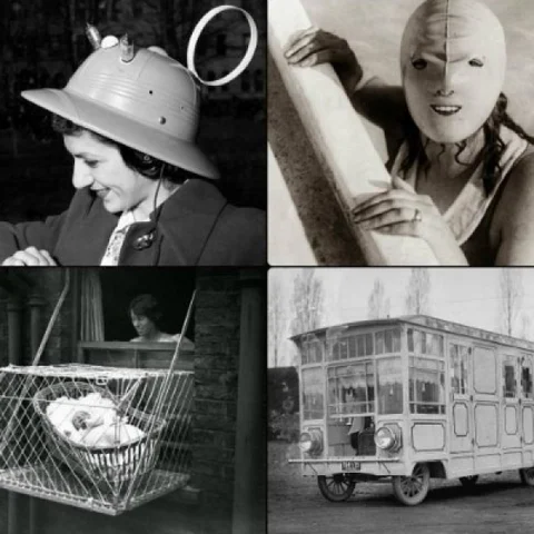 படுக்கை பியானோ... ரேடியோ தொப்பி... பூச்சி இழுக்கும் வண்டி..! #VintageInventions
