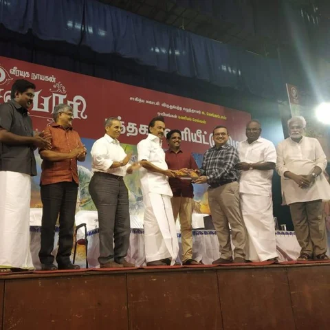 `வேள்பாரி புத்தகமல்ல அது ஒரு புரட்சி' - மு.க.ஸ்டாலின் புகழாரம்! #VelpariBookLaunch
