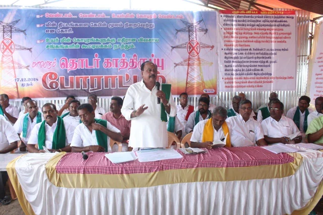 விஸ்வரூபம் எடுக்கும் உயர்மின் கோபுர விவகாரம் - தொடர் போராட்டத்தில் விவசாயிகள்