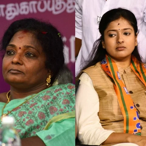 `காயத்ரி ரகுராம் பகிர்ந்த அந்த போட்டோ என்னை வருத்தப்படவெச்சது!' - தமிழிசையின் ஸ்டேட்மென்ட் #VikatanExclusive