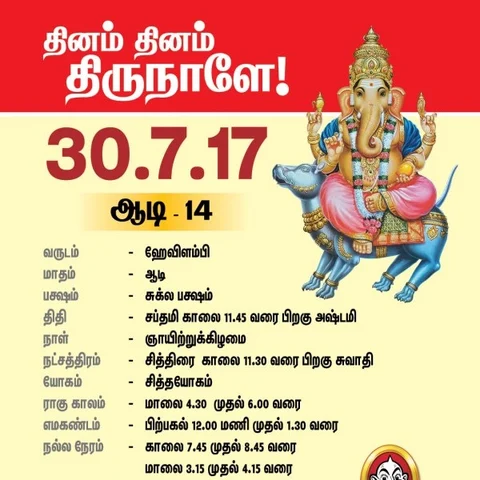தினம் தினம் திருநாளே! - தினப்பலன்