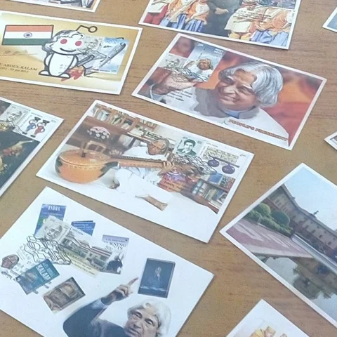 அப்துல் கலாம் வாழ்க்கை வரலாற்றைச் சித்திரிக்கும் அஞ்சல் அட்டைகள் வெளியீடு