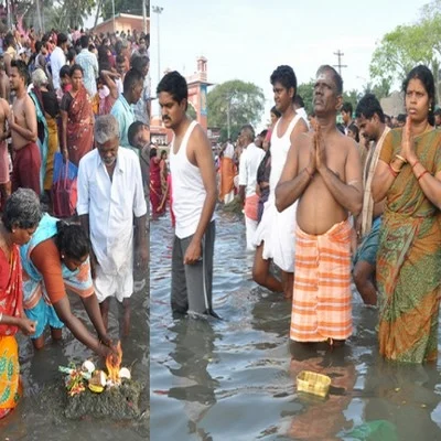 ஆடி அமாவாசை: ராமேஸ்வரத்தில் புனித நீராட குவிந்த பக்தர்கள்!
