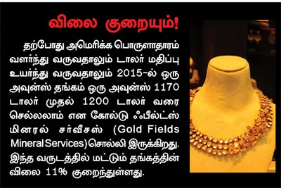 விலை குறையும் தங்கம்... சரிவு இன்னும் தொடருமா?