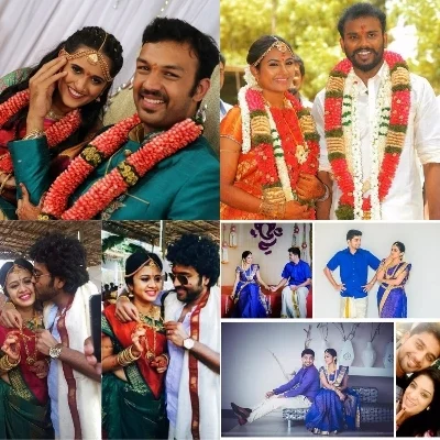 அஞ்சனா, தியா, அமித் பார்கவ், ’மைனா’ நந்தினி... இவங்க கல்யாணத்துல இருக்குற ஒற்றுமை..!