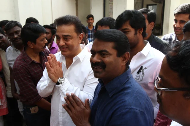 `நாங்கதான் ஆளணும்' - ரஜினி குறித்த கேள்விக்கு கமல் முன்பு அதிர்ந்த சீமான்