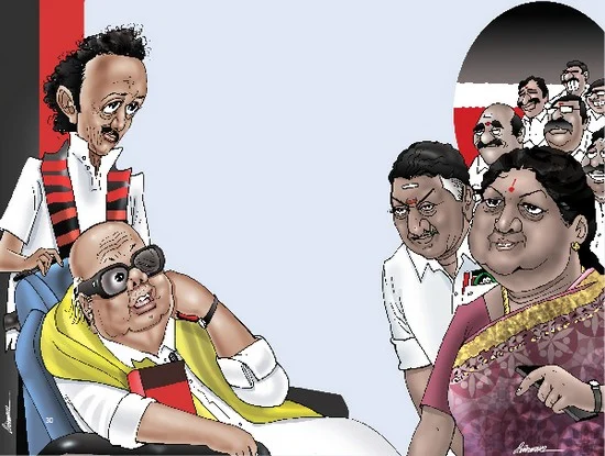 கருணாநிதி-ஸ்டாலின், பன்னீர்செல்வம்-சசிகலா: பரபரப்பை கிளப்பியுள்ள ஜூ.வி. சர்வே!