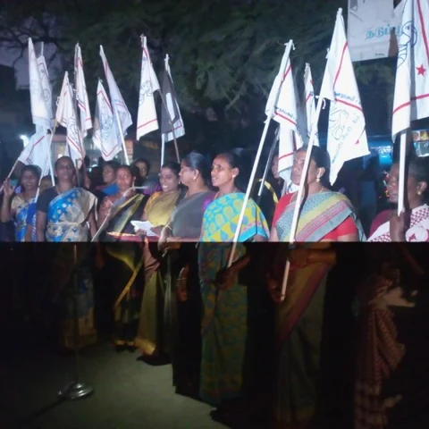 பொள்ளாச்சி பாலியல் விவகாரம் - விருதுநகரில் மாதர் சங்கம் போராட்டம்!