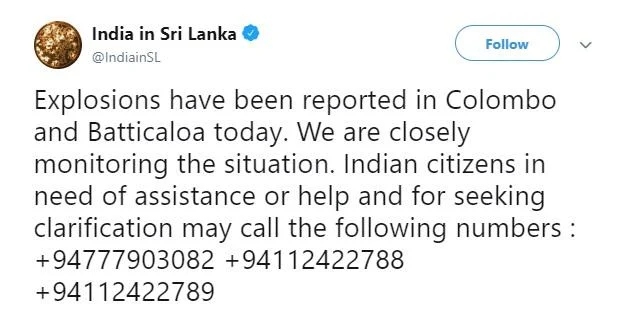 முதல் குண்டு முதல் ட்ரம்ப்பின் சர்ச்சை ட்வீட் வரை...! இலங்கை குண்டுவெடிப்பின் 16 மணி நேர தொகுப்பு