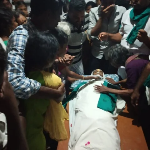 சொந்த ஊரில் `நெல்’ ஜெயராமனின் உடல்! - பொதுமக்கள் கண்ணீர் அஞ்சலி