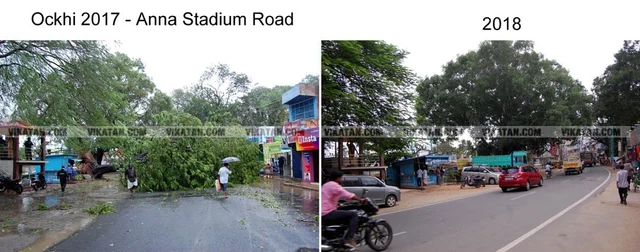 கன்னியாகுமரியில் ஒகி புயலால் ஏற்பட்ட பேரழிவு... ஓராண்டுக்குப் பின் `அன்றும் - இன்றும்' சிறப்புப் புகைப்படத் தொகுப்பு
