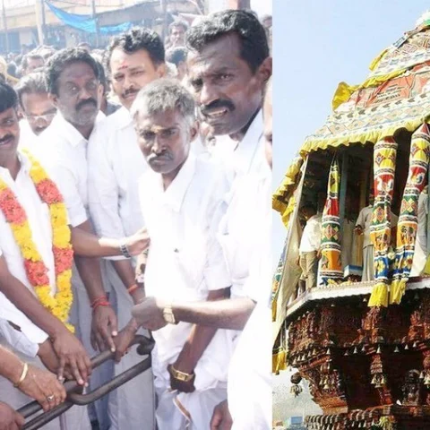 `பக்தர்களைத் தாக்கிய அமைச்சரின் பாதுகாவலர்கள்' - சாலை மறியலால் ஸ்தம்பித்த நெடுஞ்சாலை!