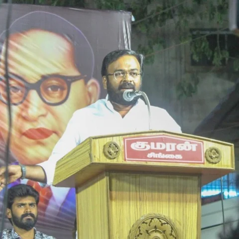 ``ரஜினிதான் பா.ஜ.க-வின் டார்கெட் !" -காந்தி நினைவு நாள் கூட்டத்தில் கரு.பழனியப்பன் பேச்சு
