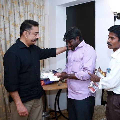 கமலை கண்கலங்க வைத்த உஷாவின் கணவர்!