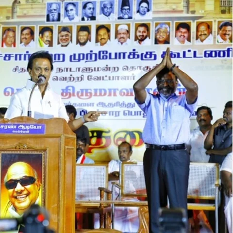 `அவர் விவசாயி அல்லர்; விஷவாயு!' - சிதம்பரத்தில் தி.மு.க தலைவர் மு.க.ஸ்டாலின் பேச்சு