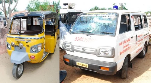 ஆம்புலன்ஸ், ஆட்டோ உடைப்பு: ராமேஸ்வரத்தில் மீண்டும் பதற்றம் (படங்கள்)