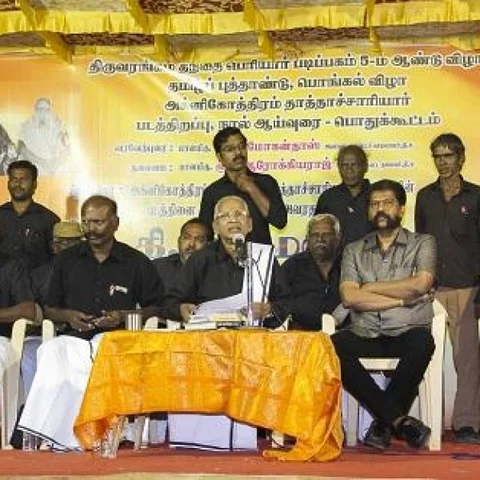 "ஆண்டாள் பெண் அல்ல பெரியாழ்வாரின் கற்பனையே எனக் கூறிய ராஜாஜியை எதிர்க்கவில்லையே ஏன்?" – கி.வீரமணி கேள்வி