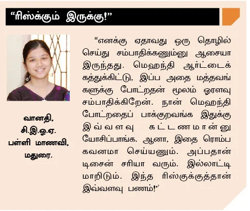 கைவண்ணத்தைக் காசாக்கும் கல்லூரி மாணவிகள்!
