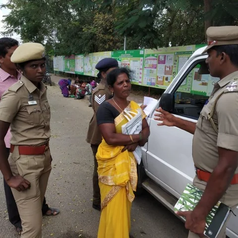 `போலீஸ் ஸ்டேஷனிலே வந்து அடிக்கிறாங்க!’ - கலெக்டர் ஆபீஸூக்கு மண்ணெண்ணெயுடன் வந்த பெண் கண்ணீர்