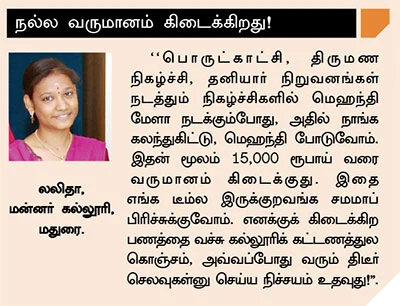 கைவண்ணத்தைக் காசாக்கும் கல்லூரி மாணவிகள்!