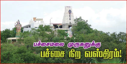 பச்சைமலை முருகனுக்கு பச்சை நிற வஸ்திரம்!